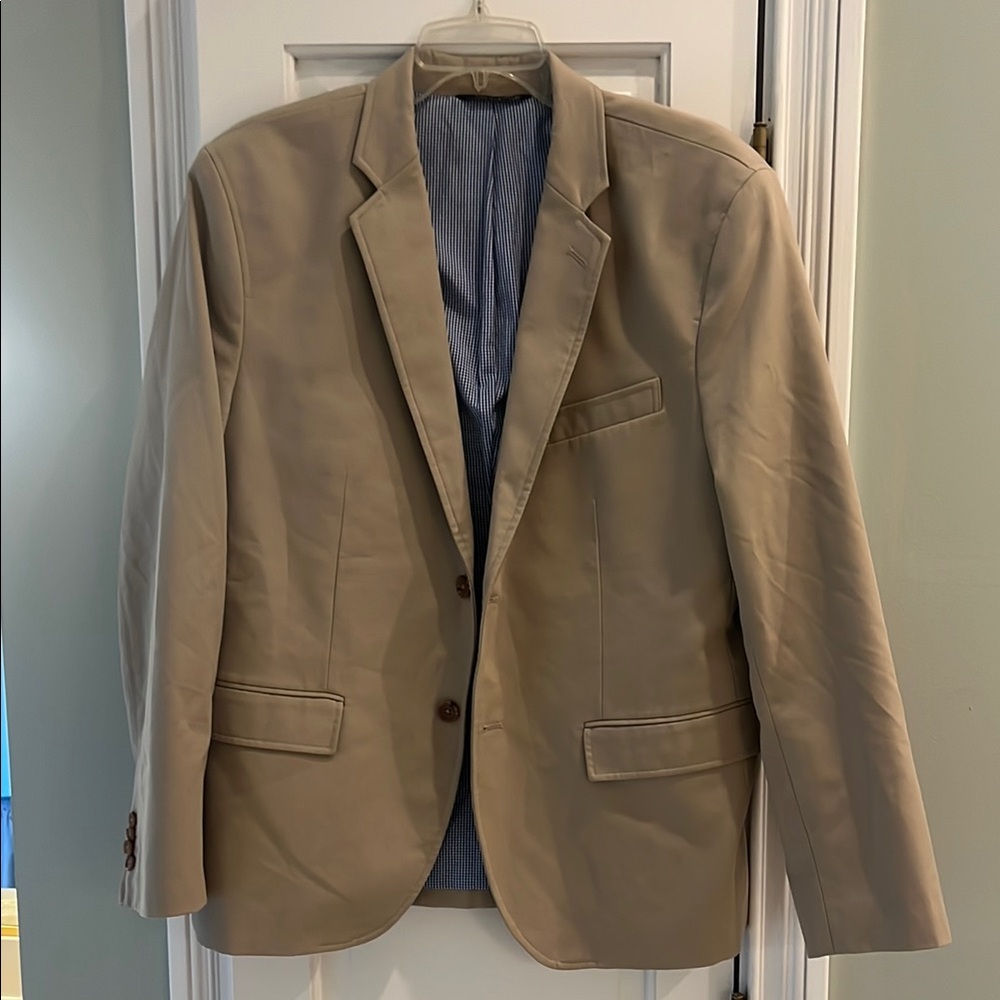 Banana Republic Tan Sport Coat with Notched Lapel and Slim Fit
